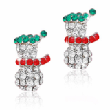 -Christmas- Snowman sterling silver earring